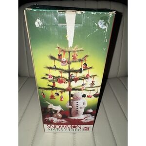 Linens N Things Snowman Advent Tree Calendar  In Box 42 Ornaments - Missing tree